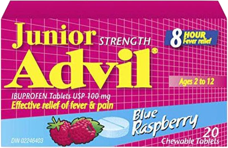 Advil Junior Blue Raspberry 100mg 20's (16.99)