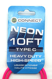 Connect USB to Type C Neon 10 ft Cable (12.99)